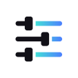 Icon customization black blue gradient